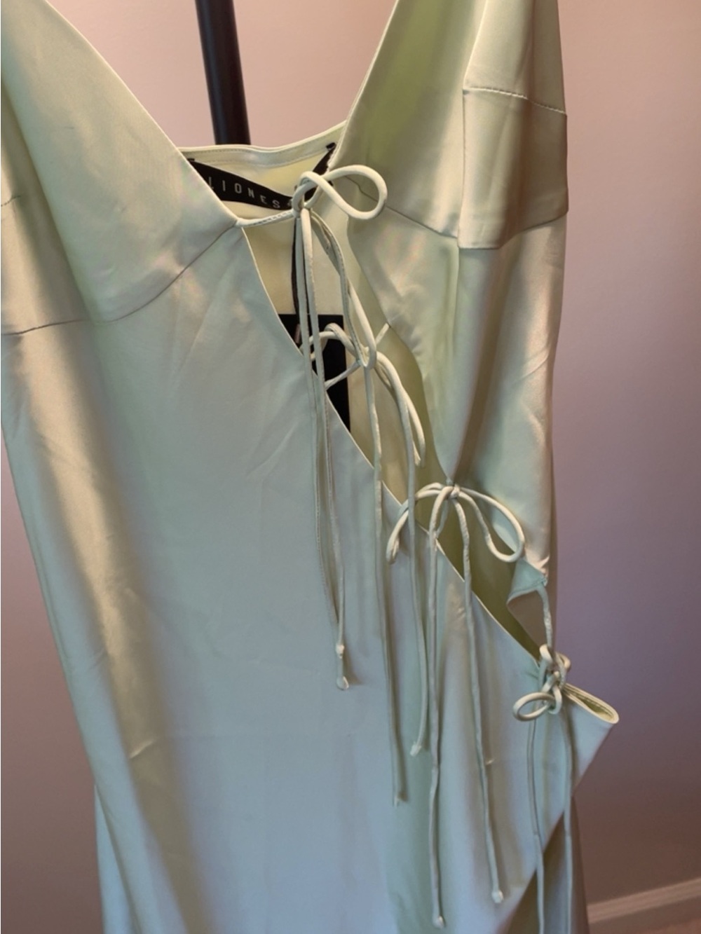 Lioness Light Green Satin Maxi Dress - Picture 5 of 7